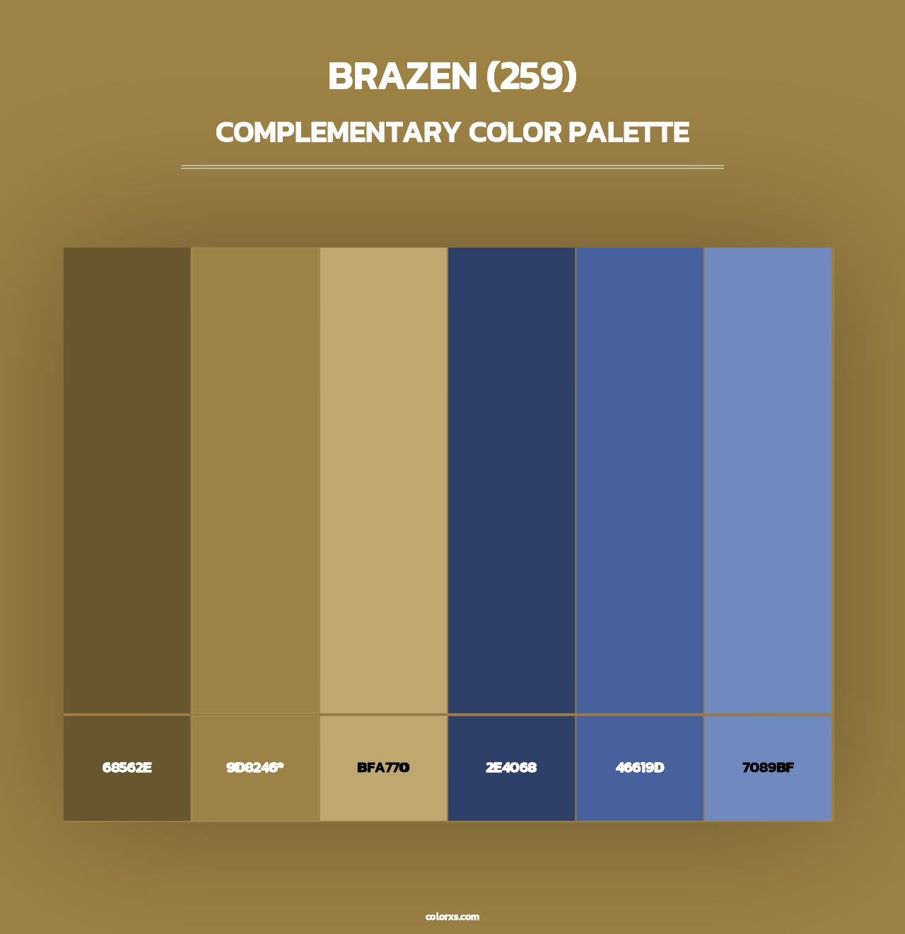 Brazen (259) - Complementary Color Palette