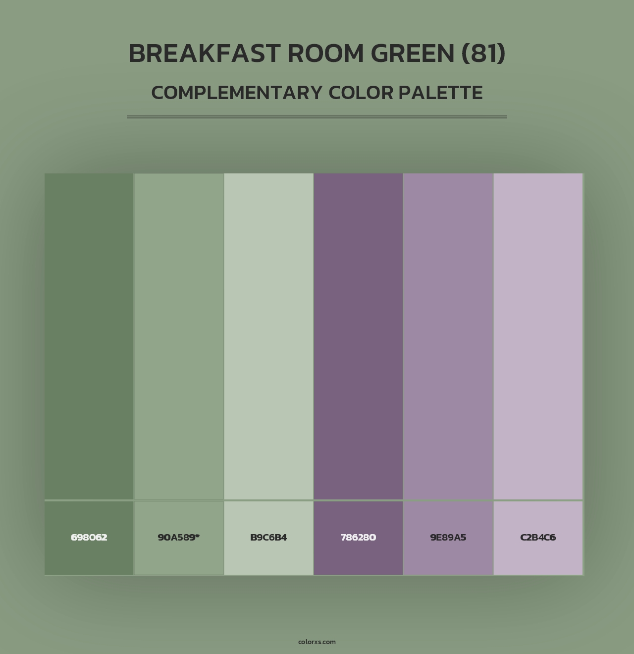 Breakfast Room Green (81) - Complementary Color Palette