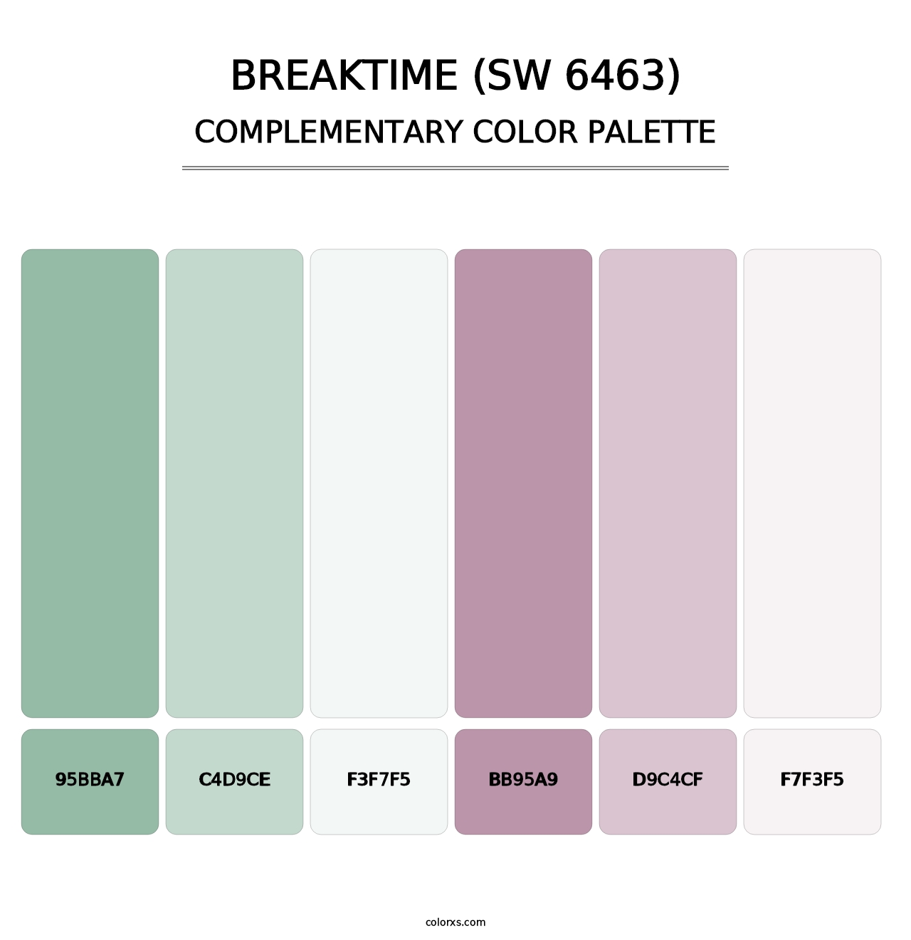 Breaktime (SW 6463) - Complementary Color Palette