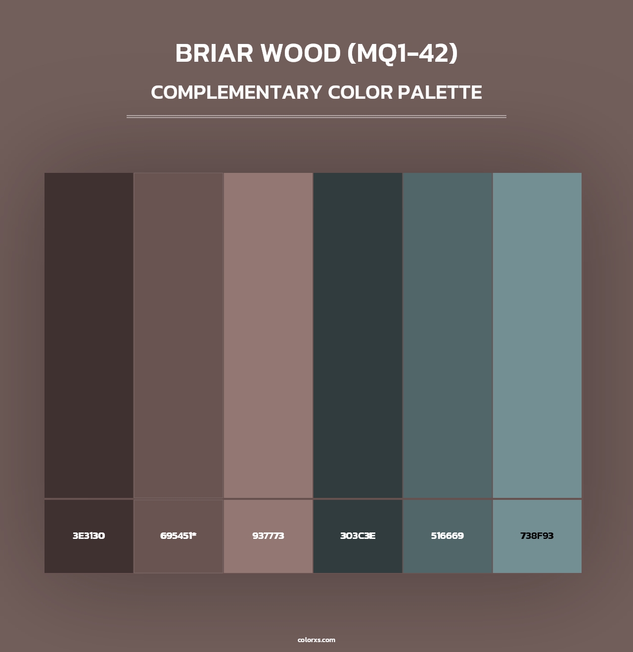 Briar Wood (MQ1-42) - Complementary Color Palette