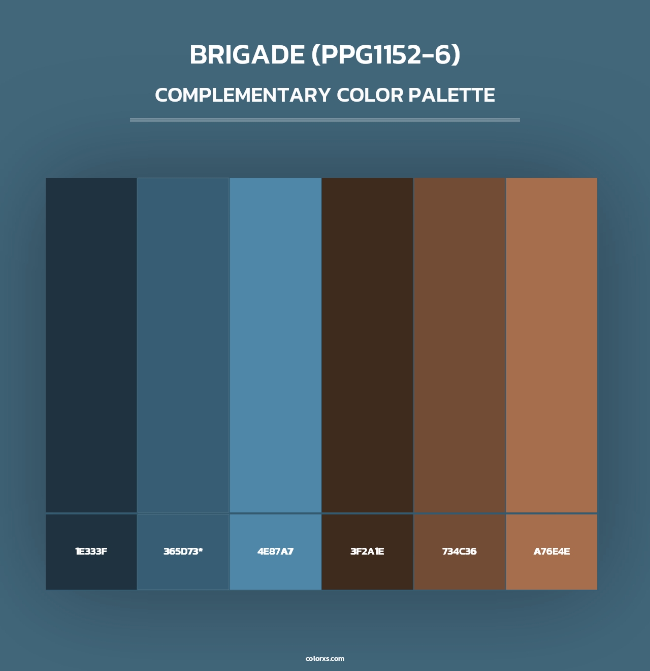 Brigade (PPG1152-6) - Complementary Color Palette