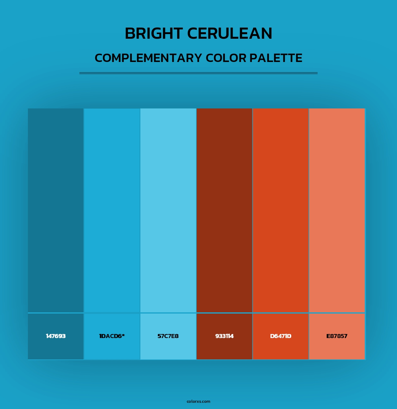 Bright Cerulean - Complementary Color Palette