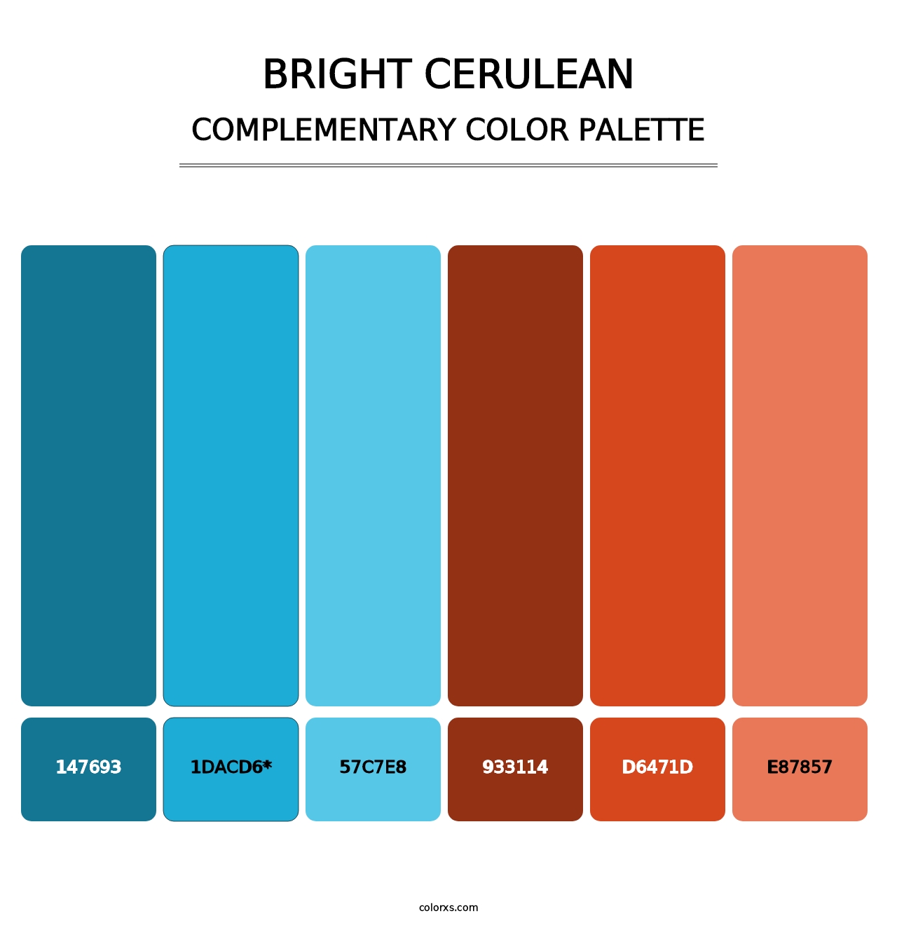 Bright Cerulean - Complementary Color Palette