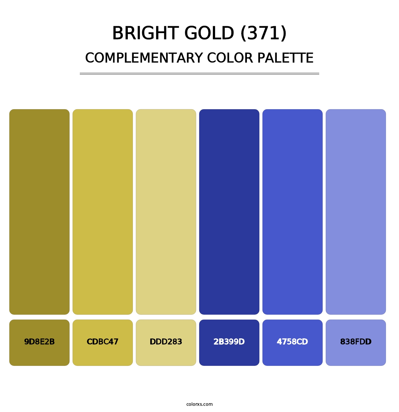 Bright Gold (371) - Complementary Color Palette