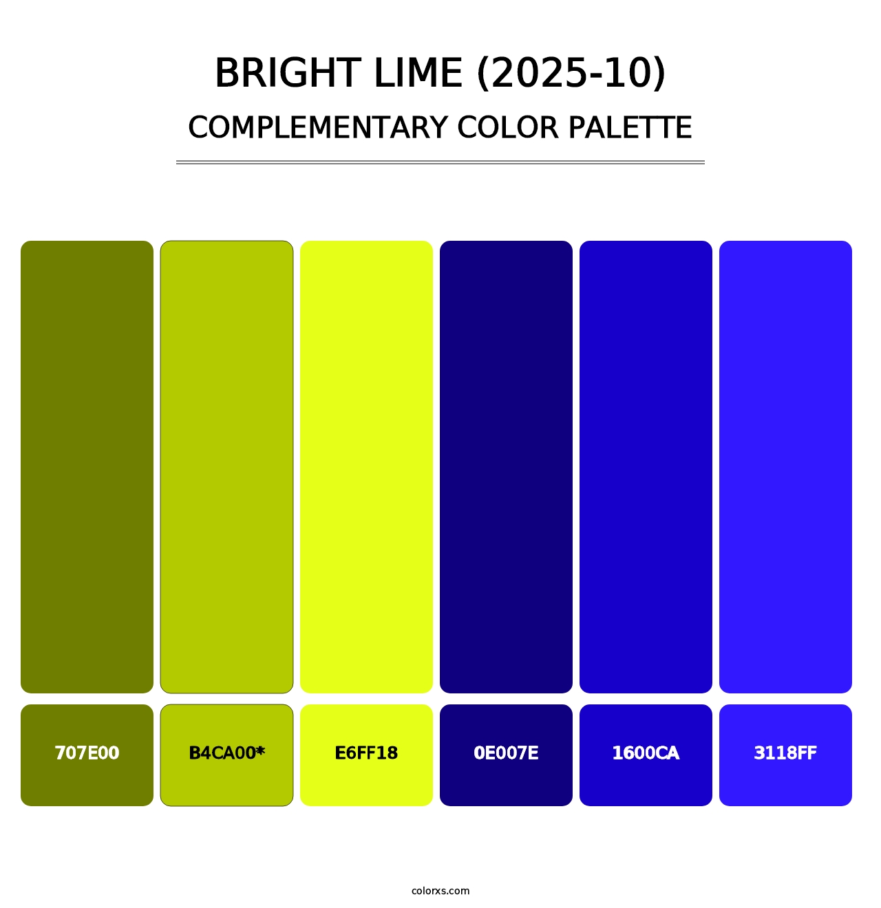 Bright Lime (2025-10) - Complementary Color Palette