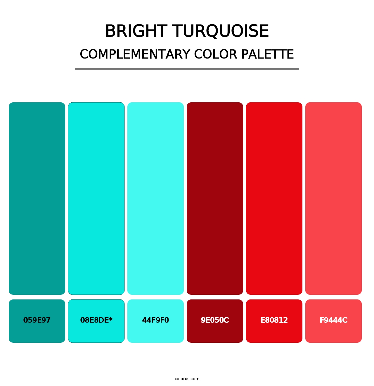Bright Turquoise - Complementary Color Palette
