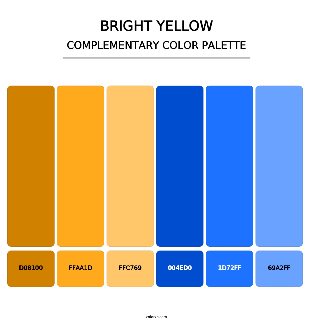 Bright Yellow - Complementary Color Palette