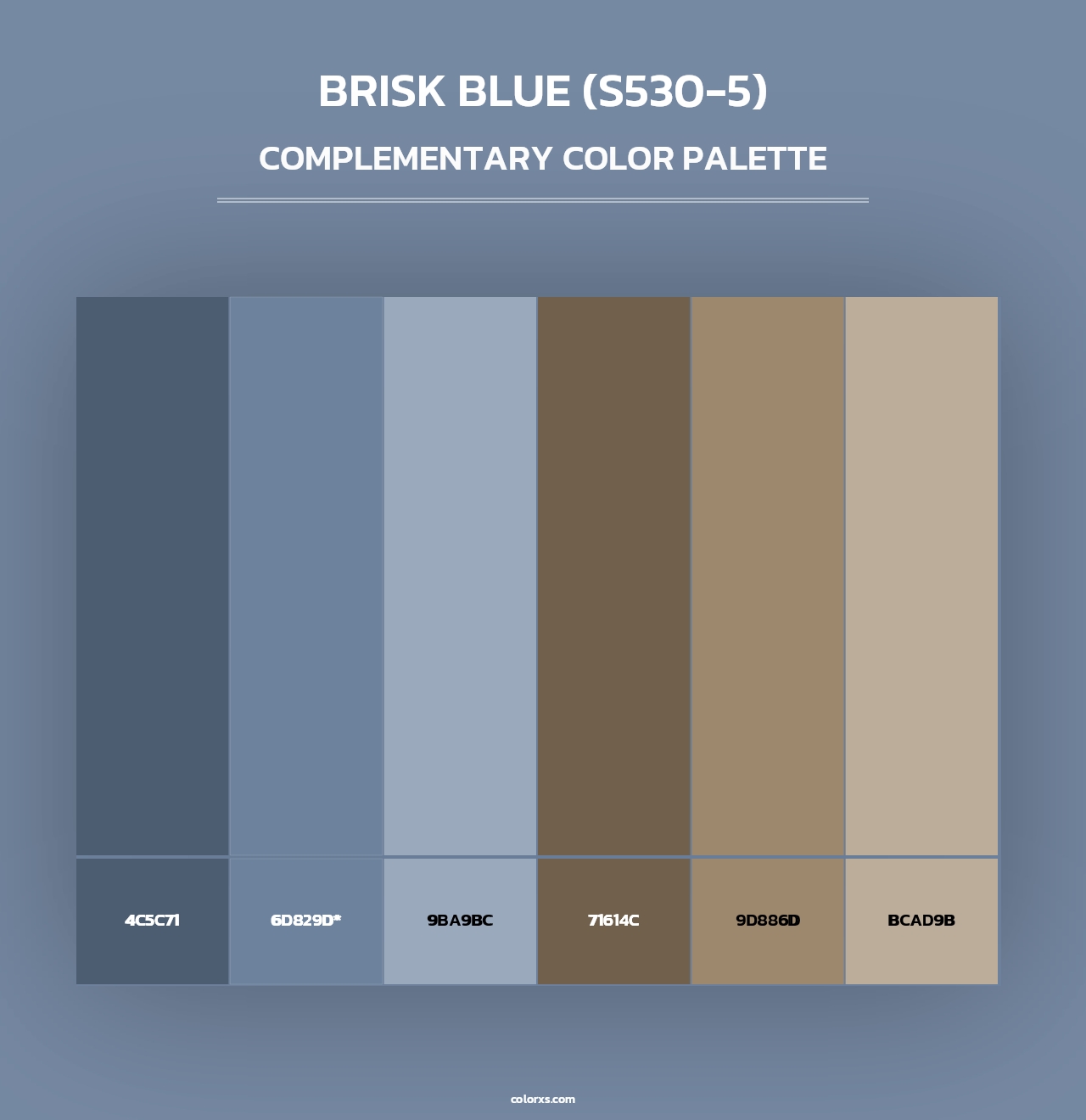 Brisk Blue (S530-5) - Complementary Color Palette