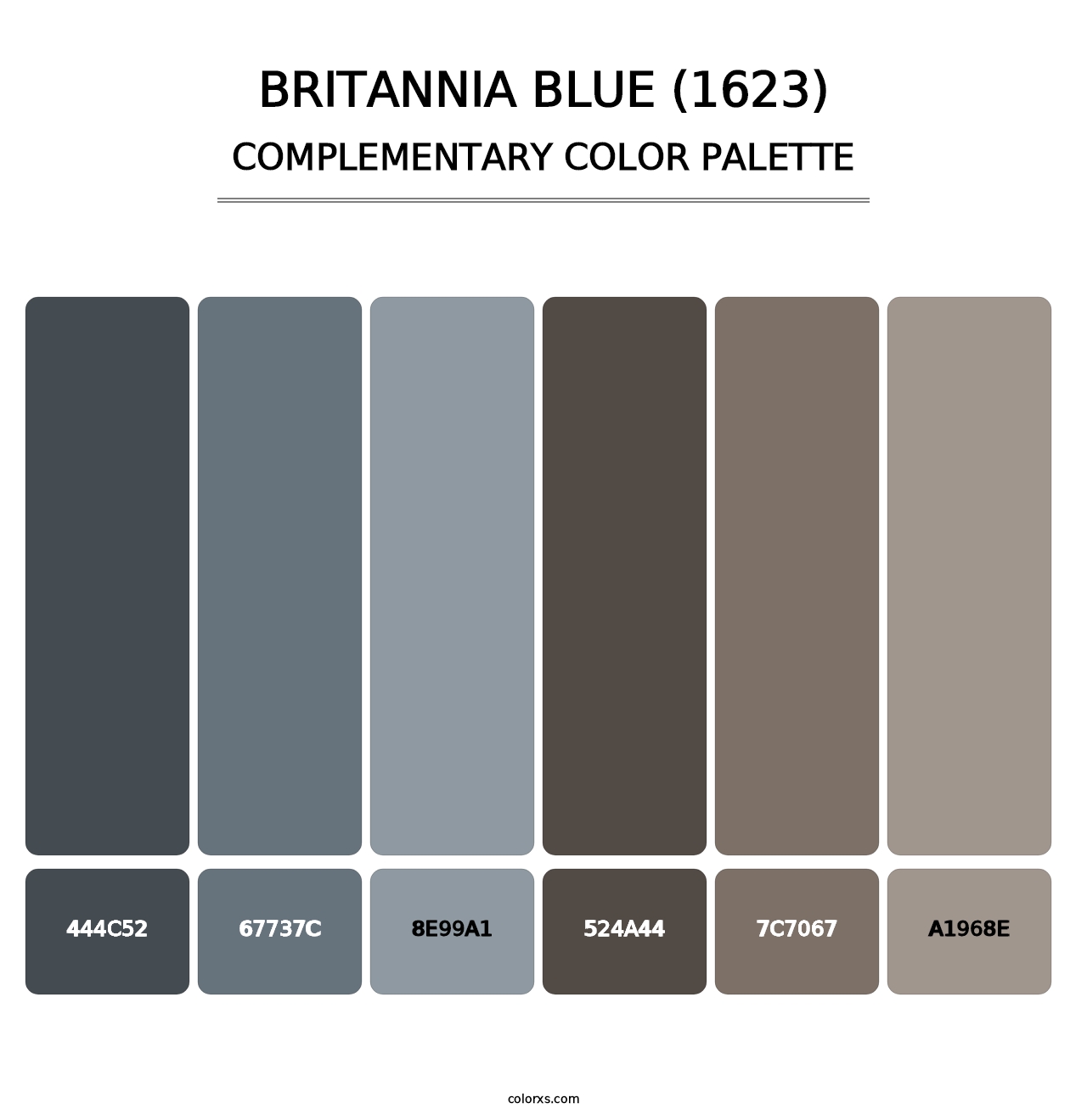 Britannia Blue (1623) - Complementary Color Palette