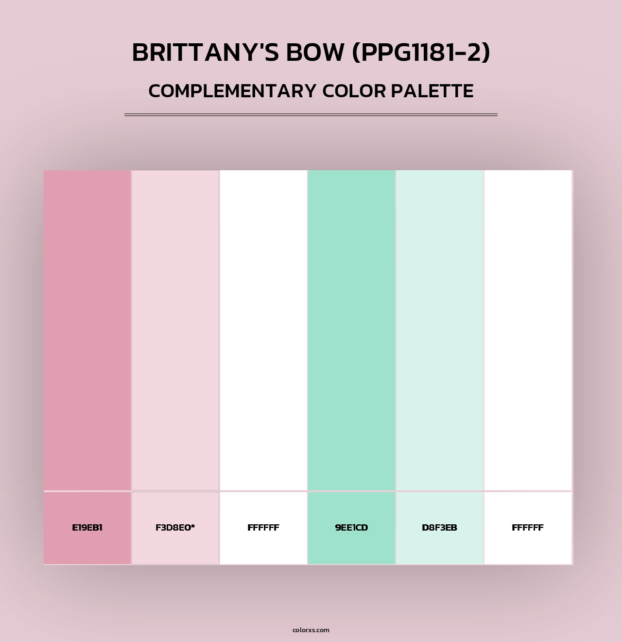 Brittany's Bow (PPG1181-2) - Complementary Color Palette