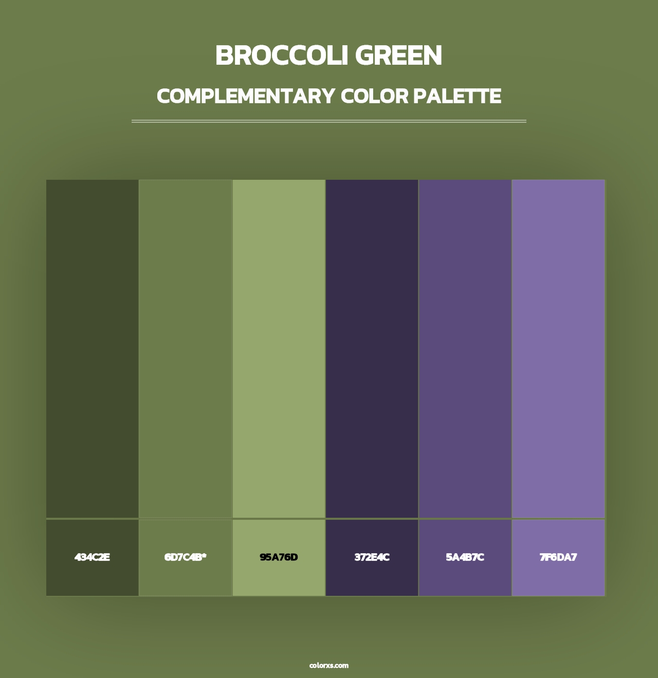 Broccoli Green - Complementary Color Palette