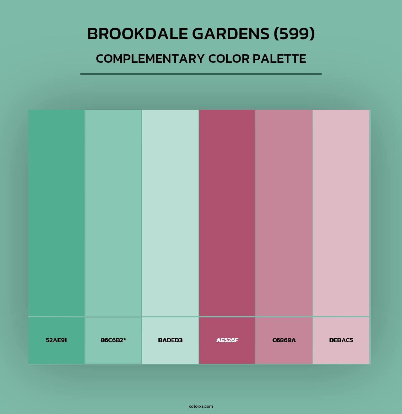 Brookdale Gardens (599) - Complementary Color Palette