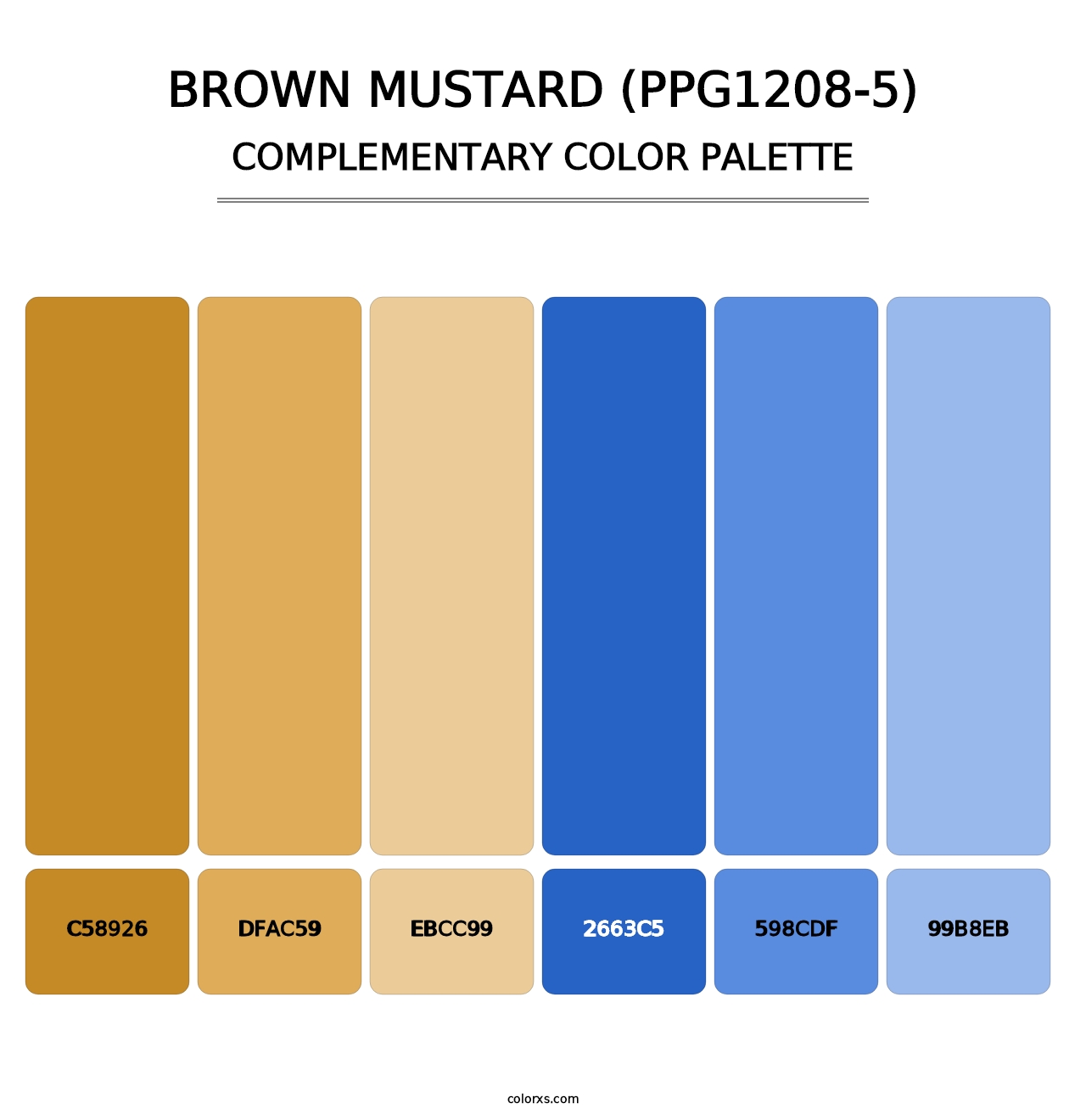 Brown Mustard (PPG1208-5) - Complementary Color Palette