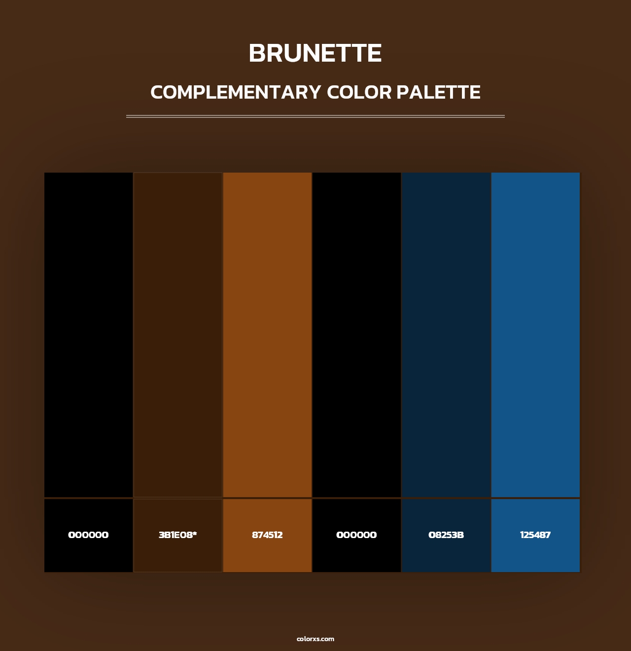 Brunette - Complementary Color Palette
