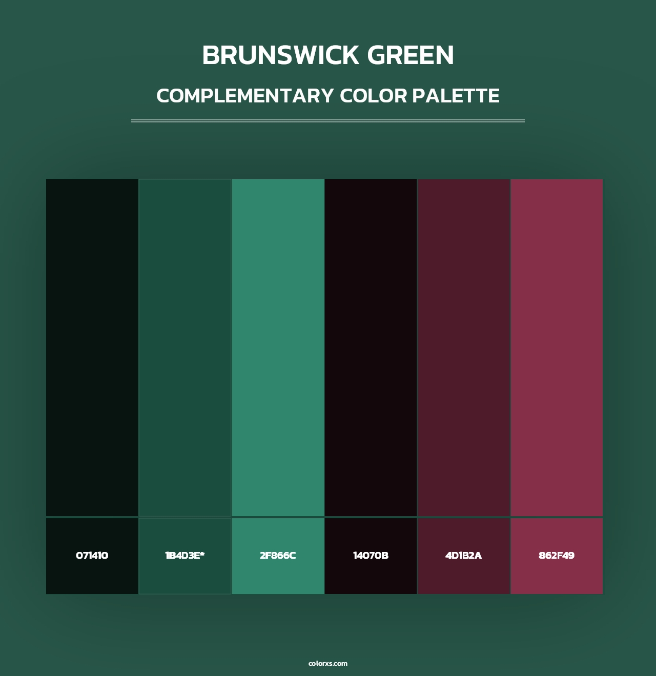 Brunswick Green - Complementary Color Palette