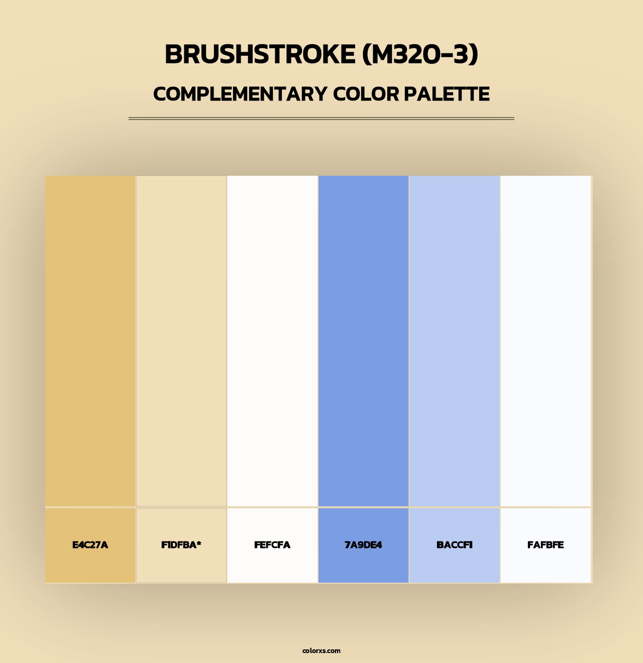Brushstroke (M320-3) - Complementary Color Palette