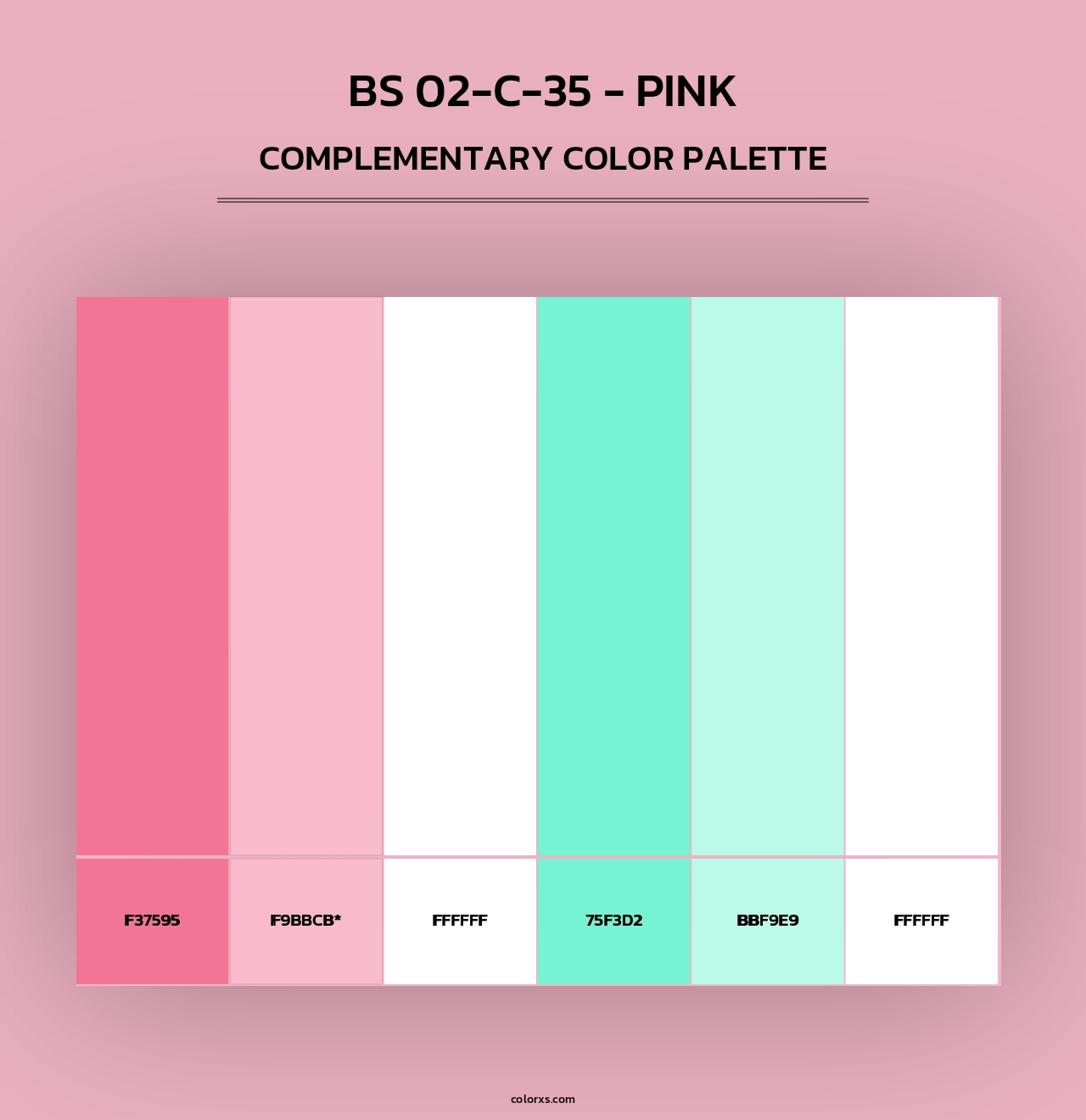 BS 02-C-35 - Pink - Complementary Color Palette