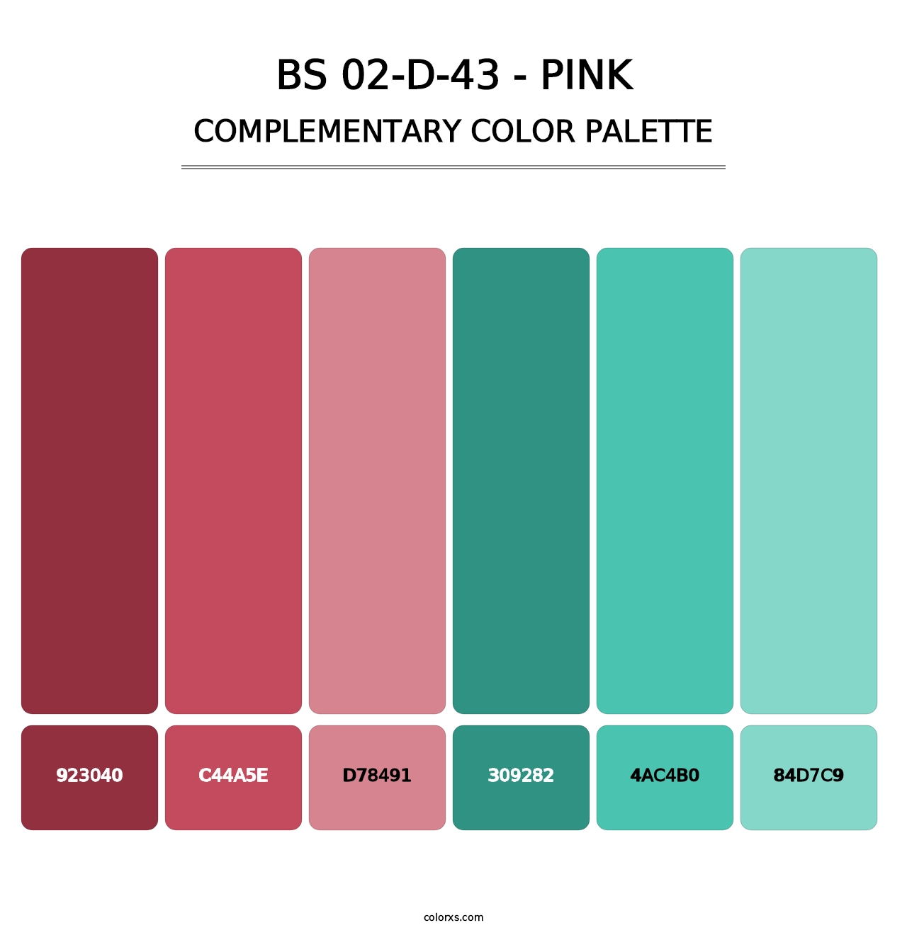 BS 02-D-43 - Pink - Complementary Color Palette