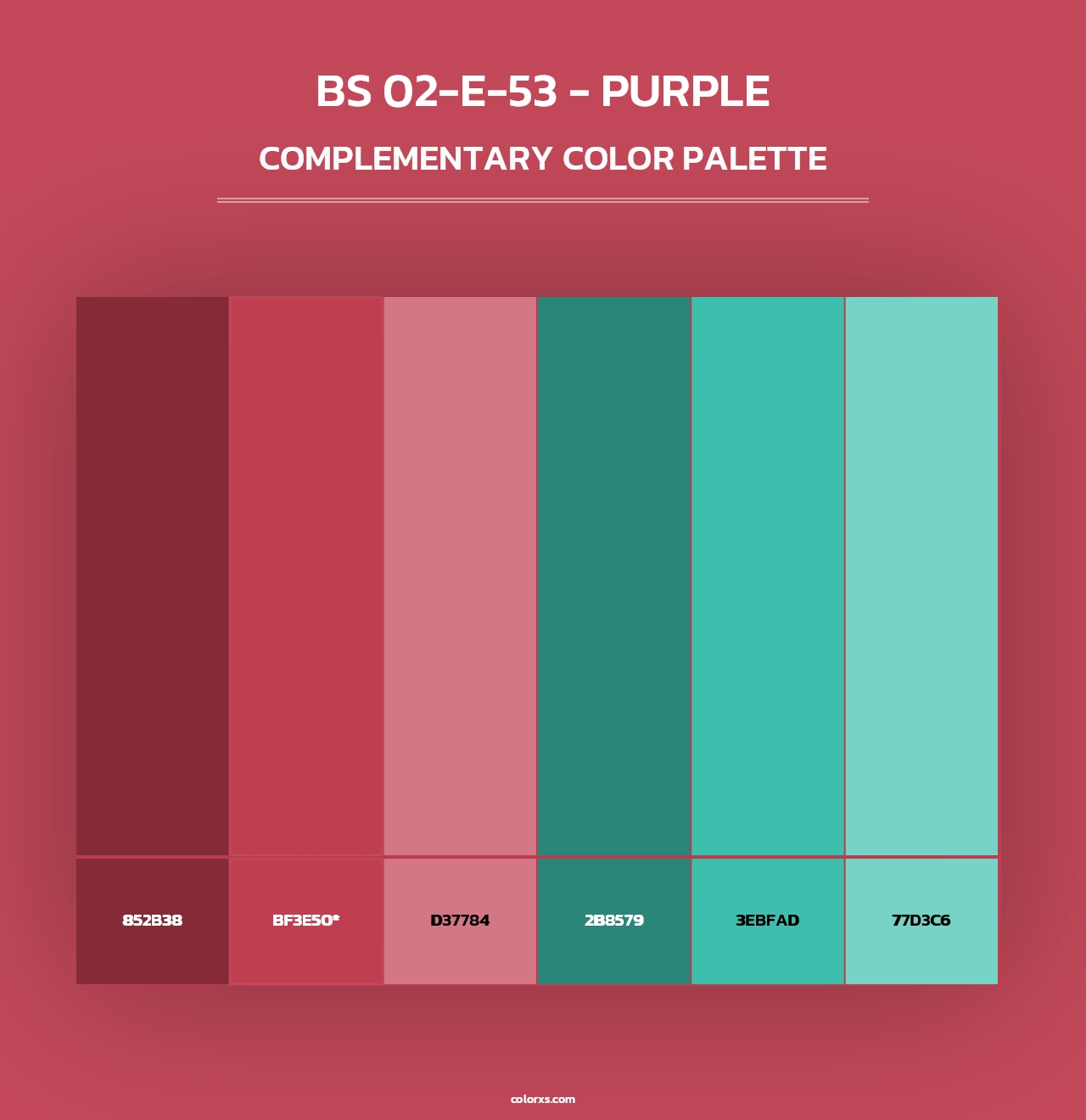 BS 02-E-53 - Purple - Complementary Color Palette