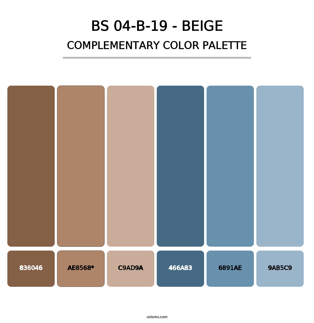 BS 04-B-19 - Beige - Complementary Color Palette
