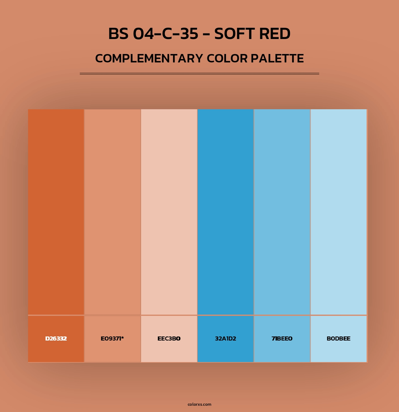 BS 04-C-35 - Soft Red - Complementary Color Palette