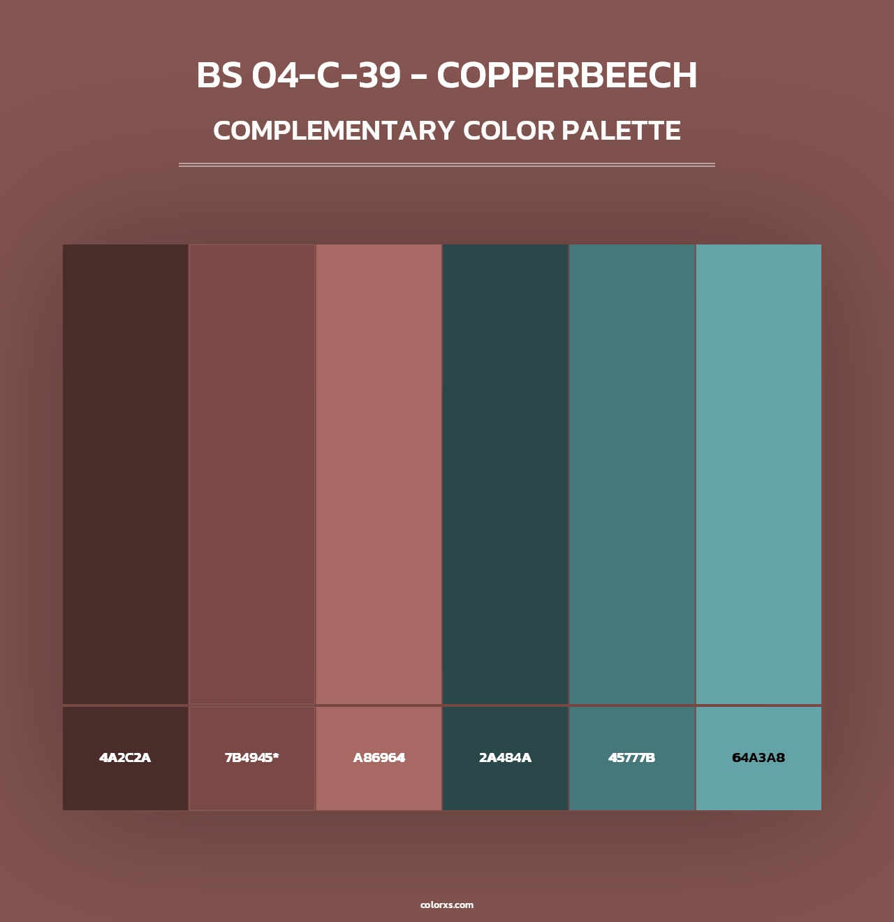 BS 04-C-39 - Copperbeech - Complementary Color Palette