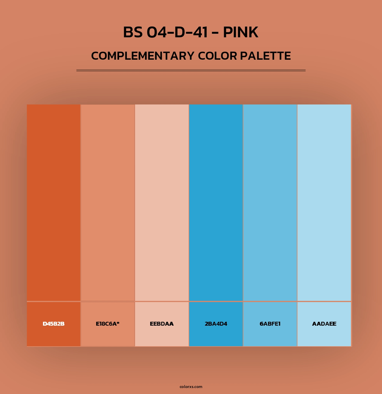 BS 04-D-41 - Pink - Complementary Color Palette