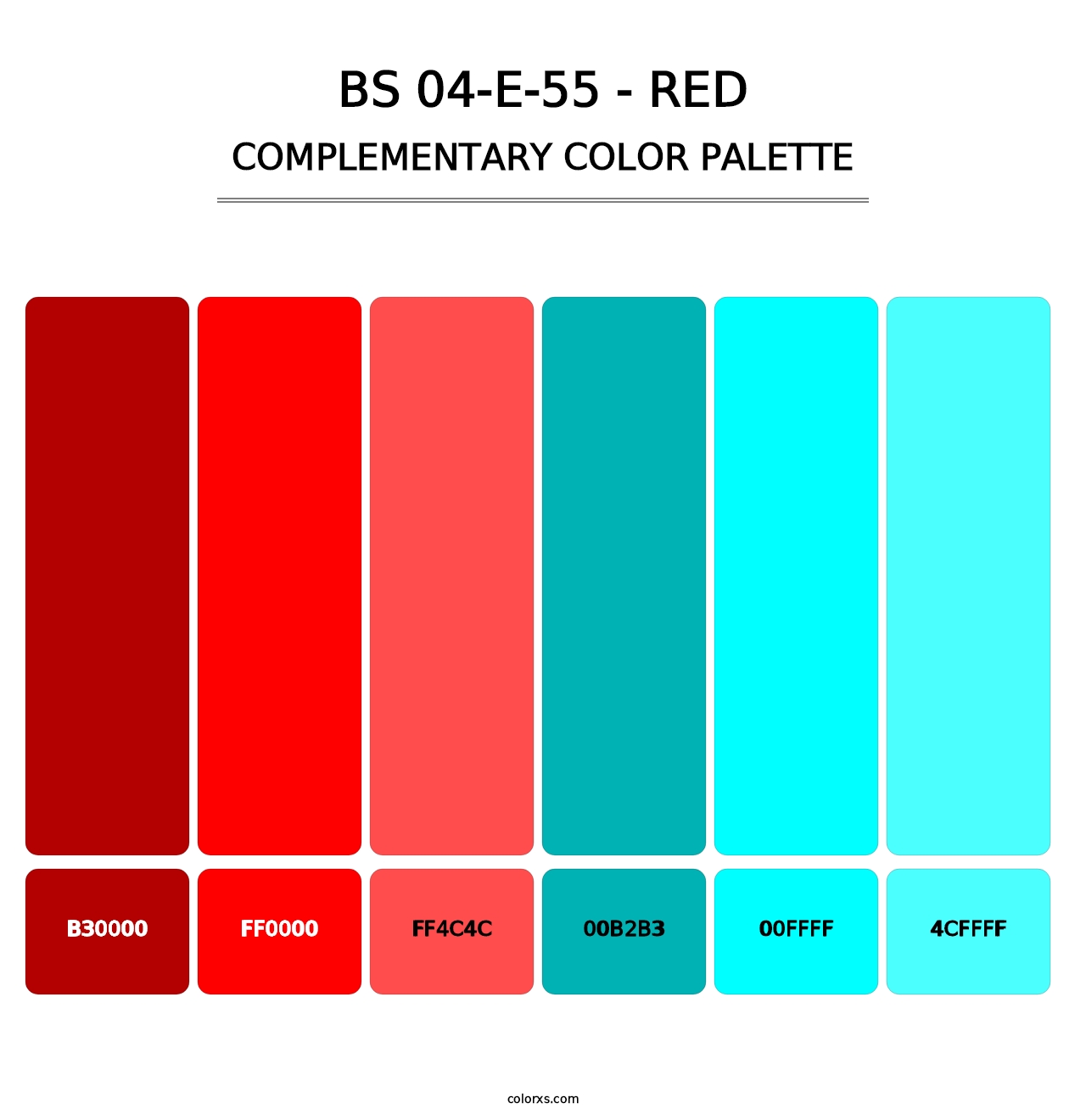 BS 04-E-55 - Red - Complementary Color Palette