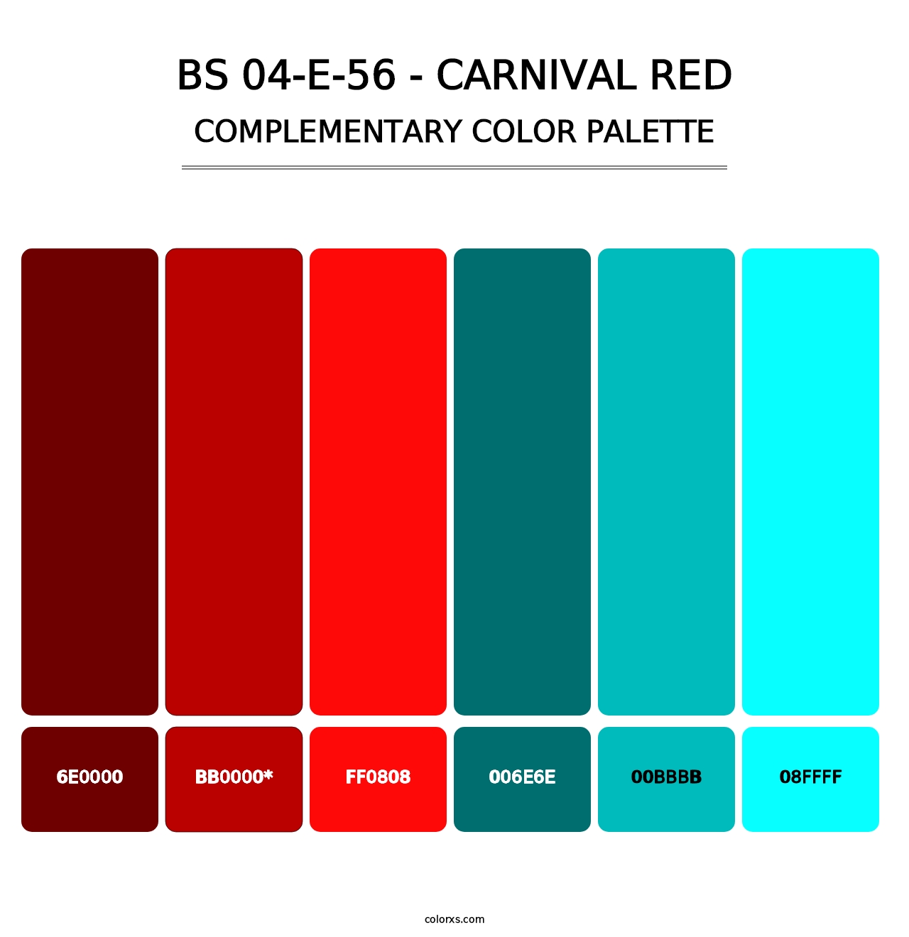 BS 04-E-56 - Carnival Red - Complementary Color Palette