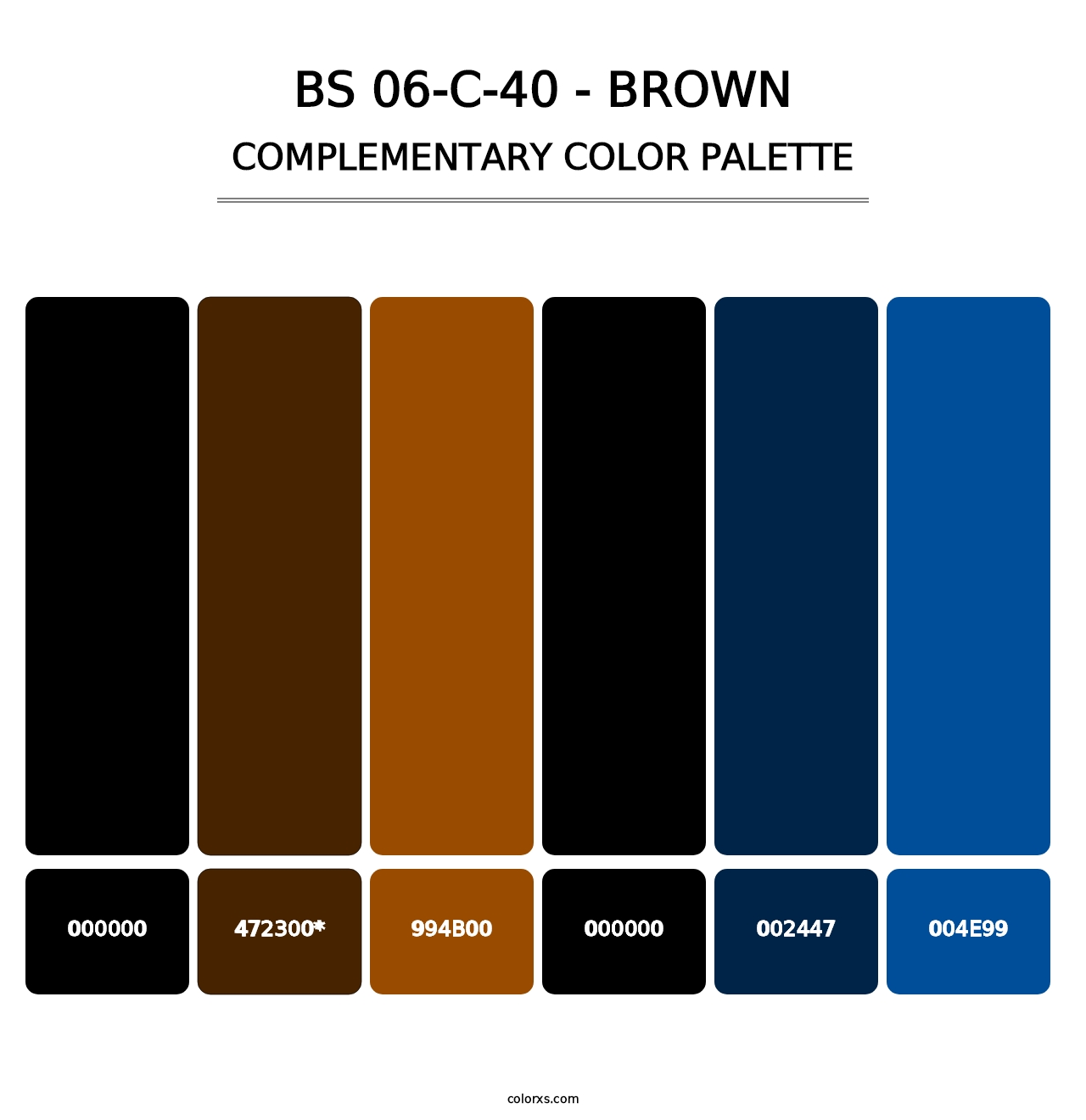 BS 06-C-40 - Brown - Complementary Color Palette