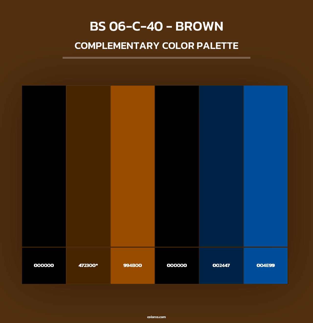 BS 06-C-40 - Brown - Complementary Color Palette