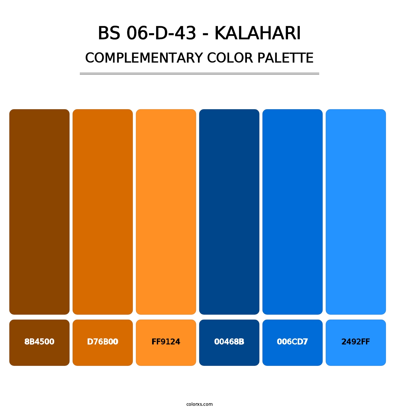 BS 06-D-43 - Kalahari - Complementary Color Palette