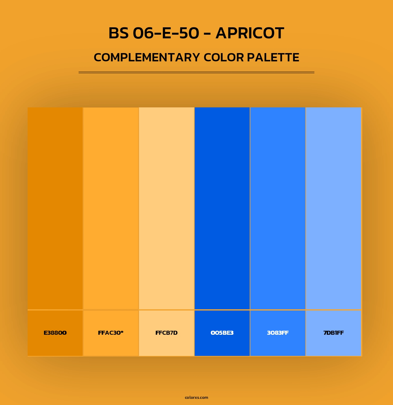 BS 06-E-50 - Apricot - Complementary Color Palette