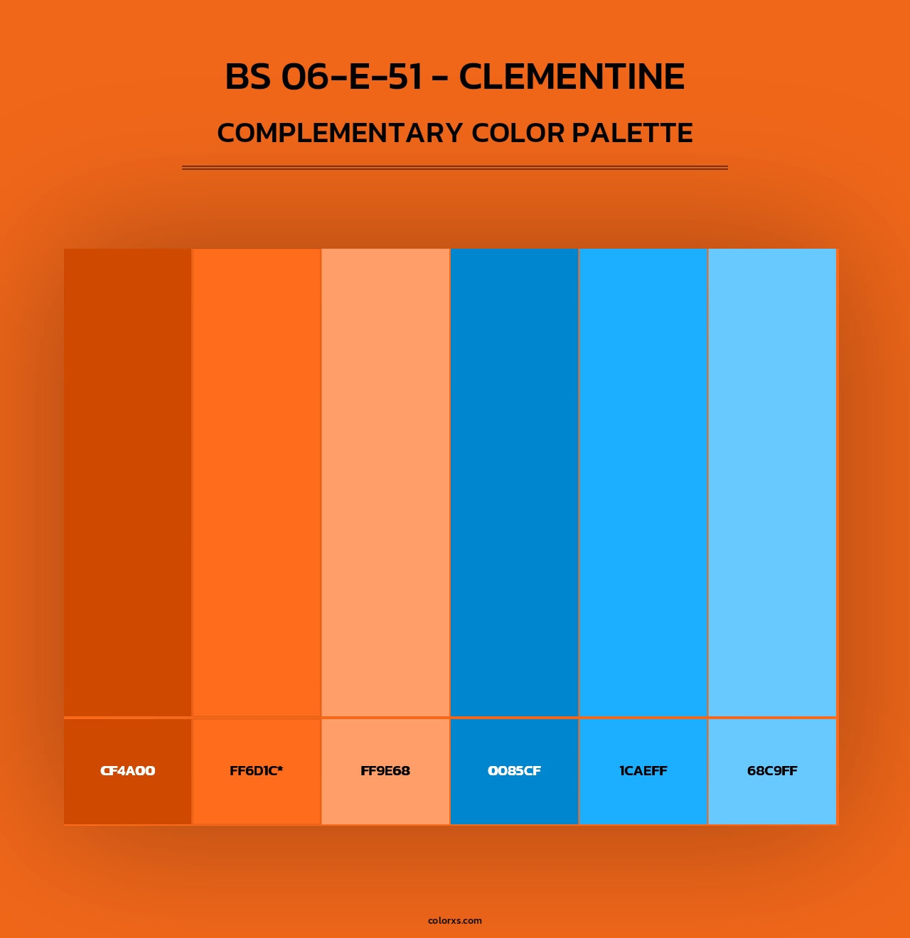 BS 06-E-51 - Clementine - Complementary Color Palette