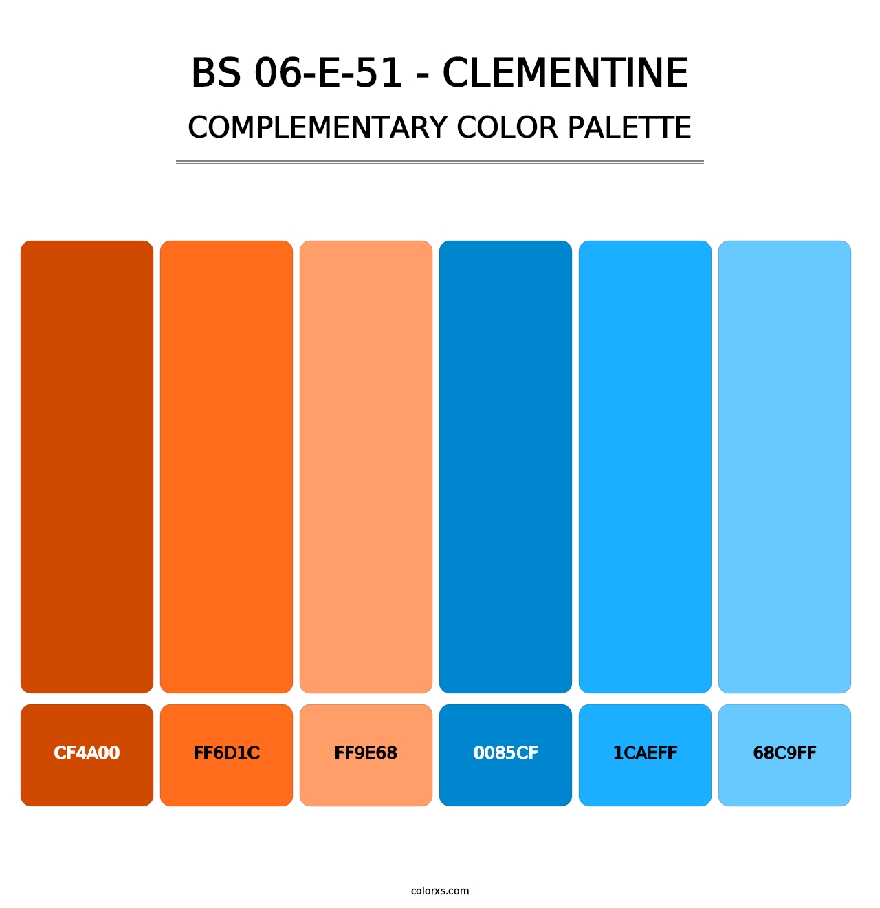 BS 06-E-51 - Clementine - Complementary Color Palette