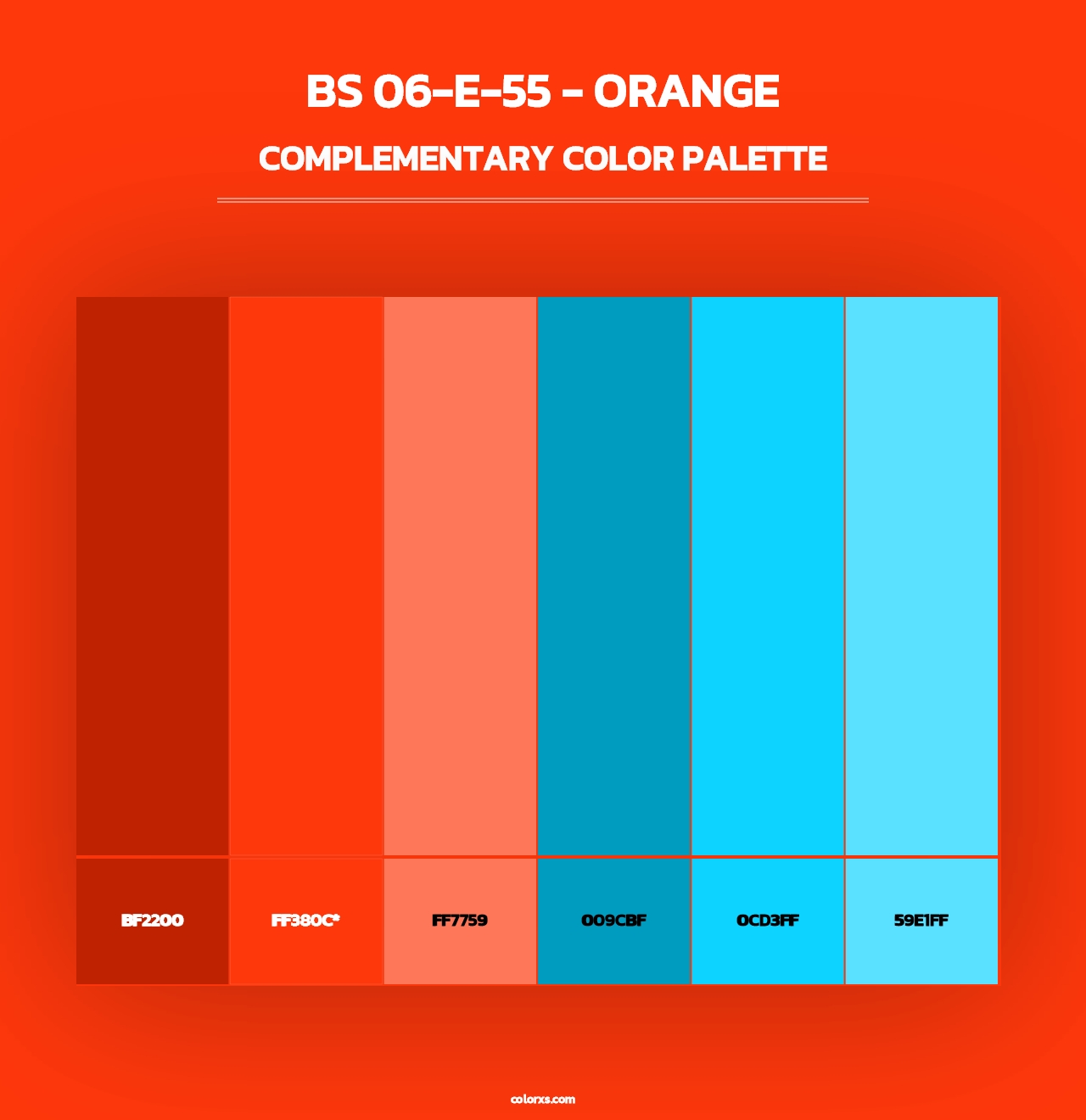 BS 06-E-55 - Orange - Complementary Color Palette
