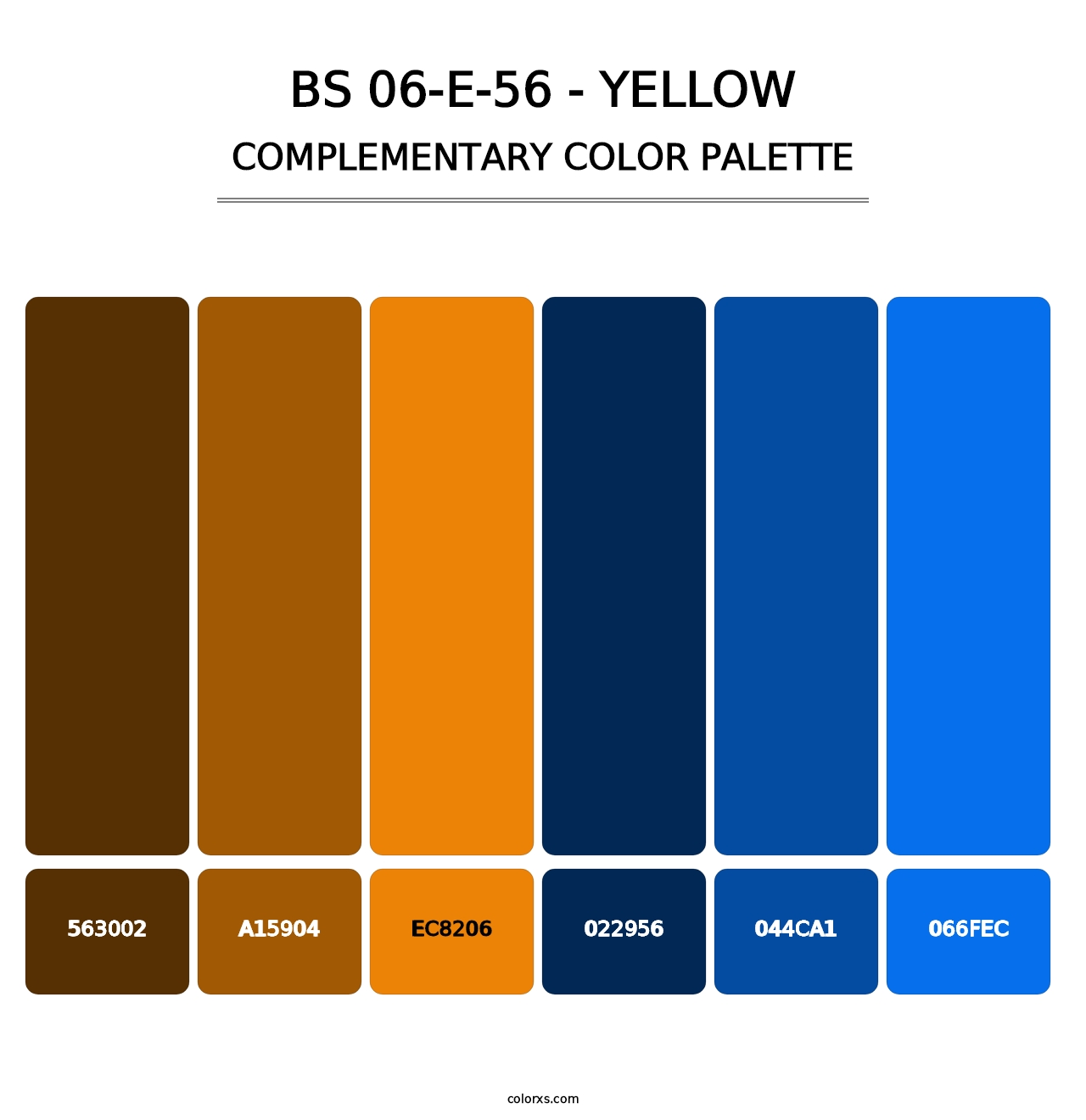 BS 06-E-56 - Yellow - Complementary Color Palette