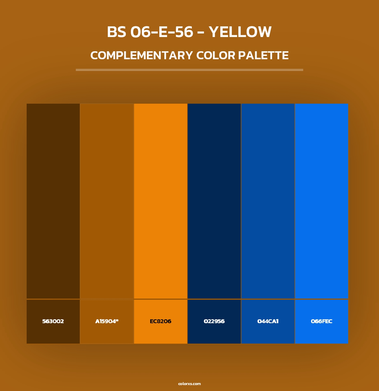 BS 06-E-56 - Yellow - Complementary Color Palette