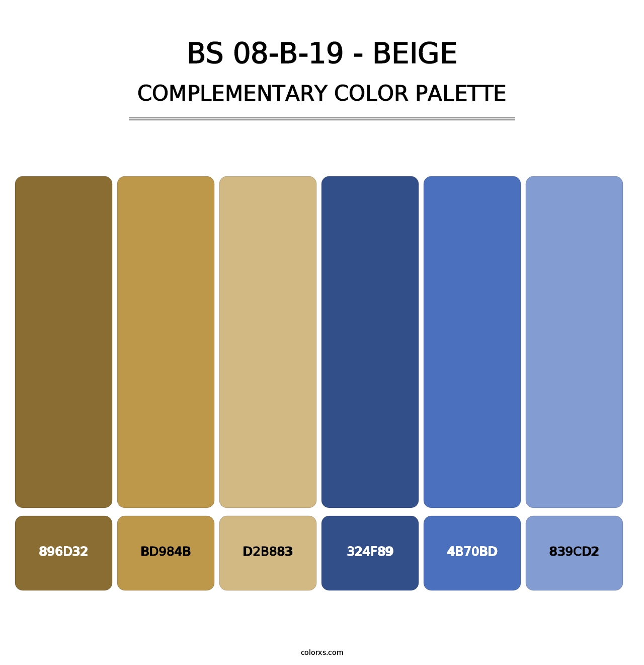 BS 08-B-19 - Beige - Complementary Color Palette