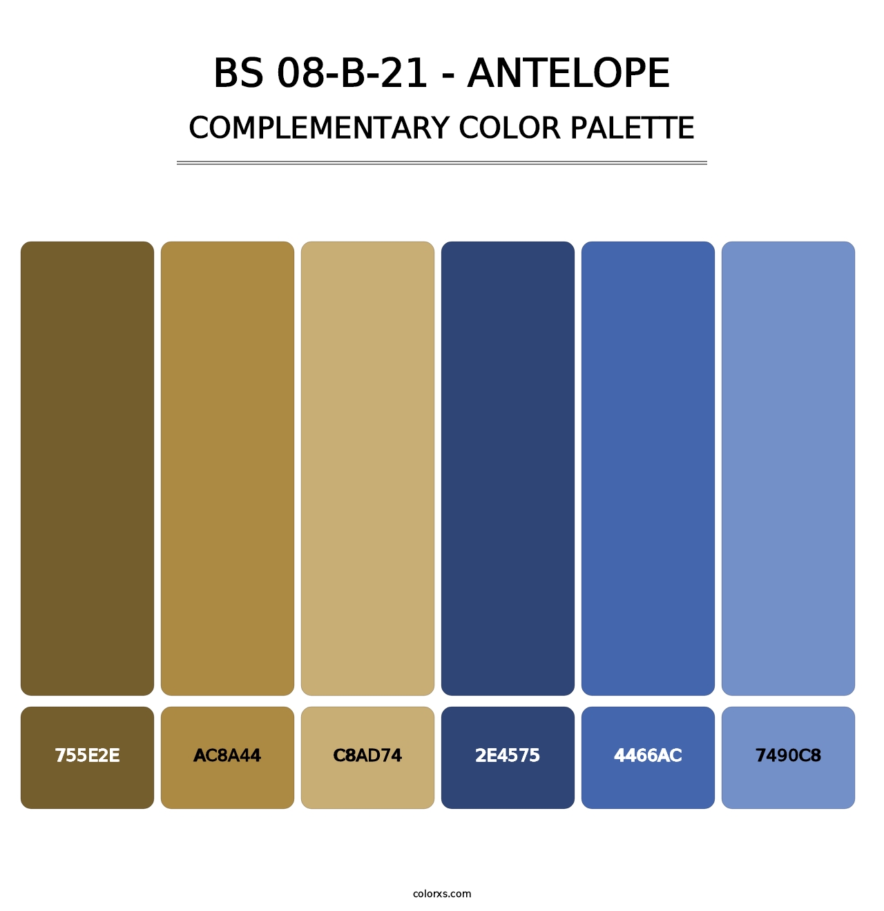 BS 08-B-21 - Antelope - Complementary Color Palette