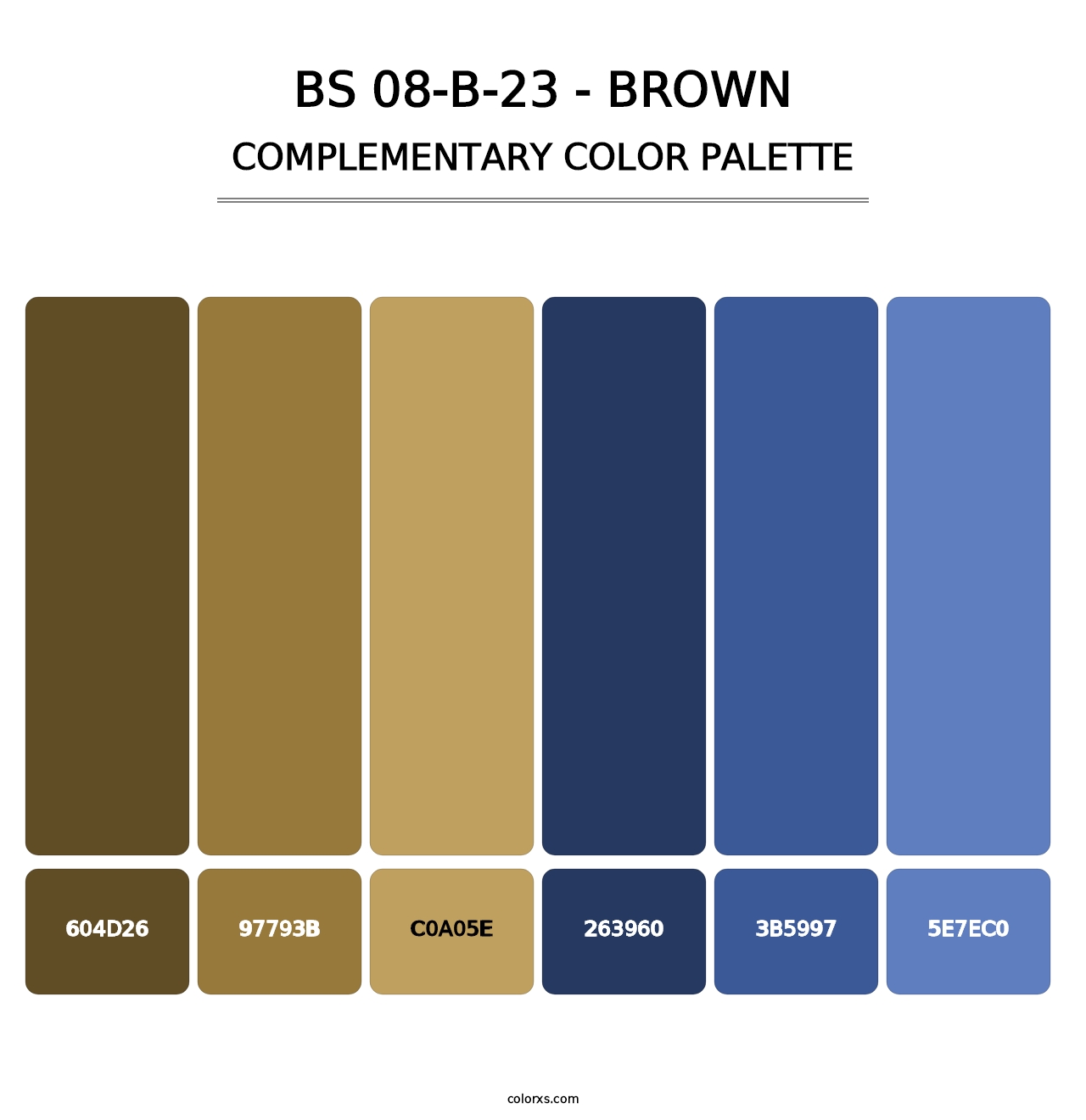 BS 08-B-23 - Brown - Complementary Color Palette