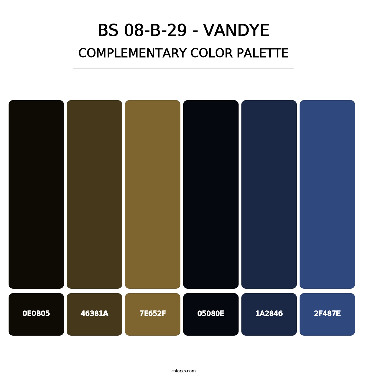 BS 08-B-29 - Vandye - Complementary Color Palette