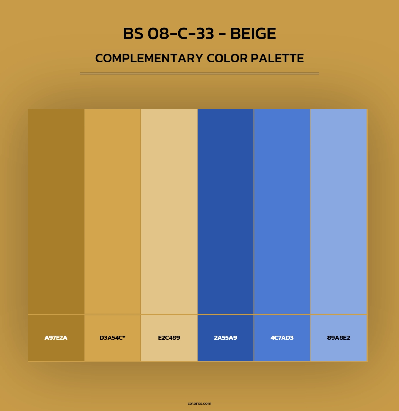 BS 08-C-33 - Beige - Complementary Color Palette