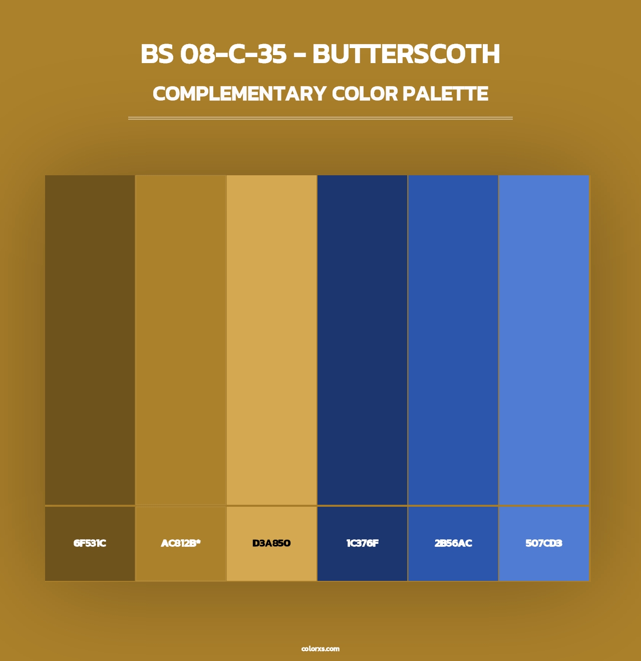 BS 08-C-35 - Butterscoth - Complementary Color Palette