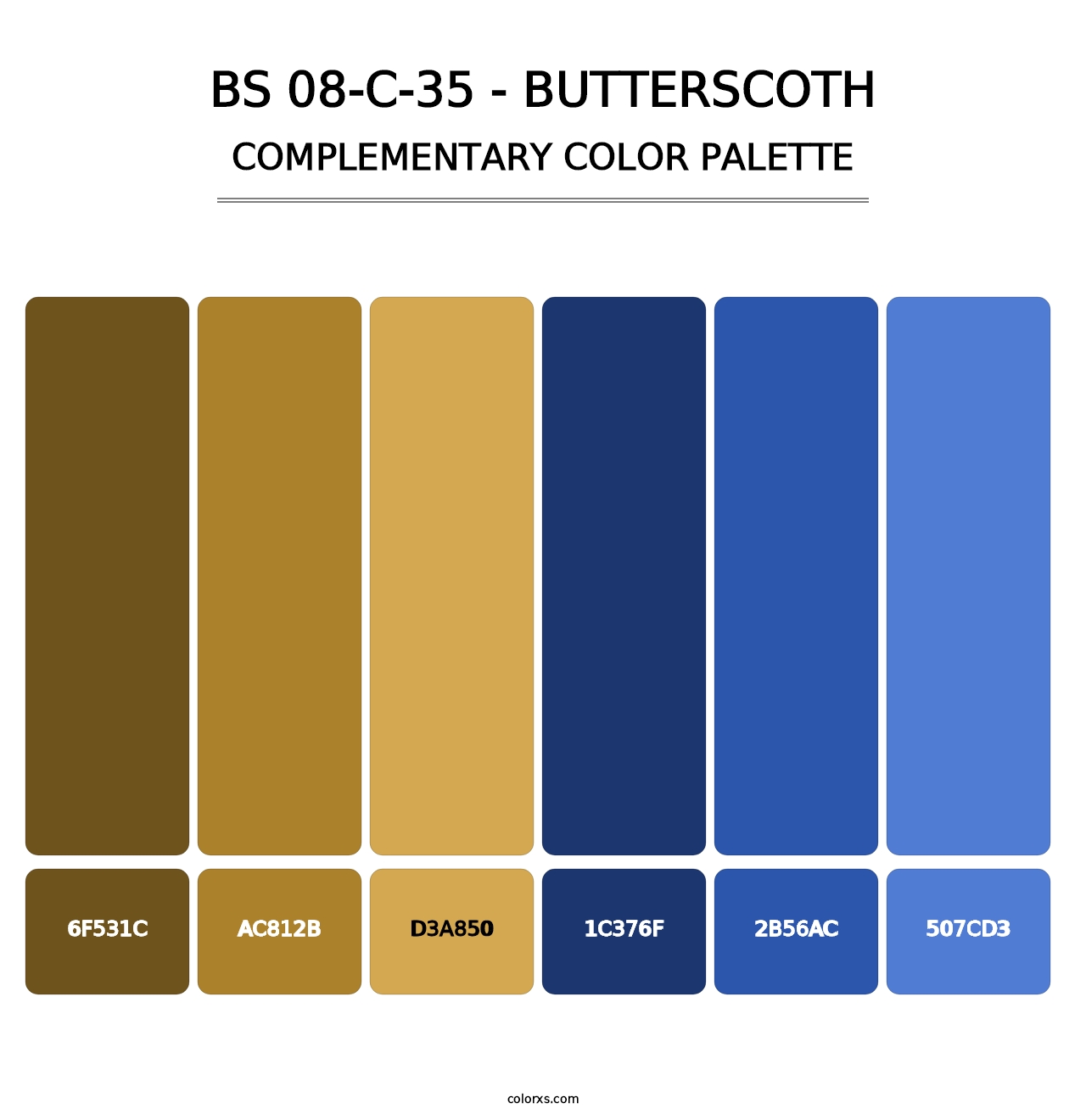 BS 08-C-35 - Butterscoth - Complementary Color Palette