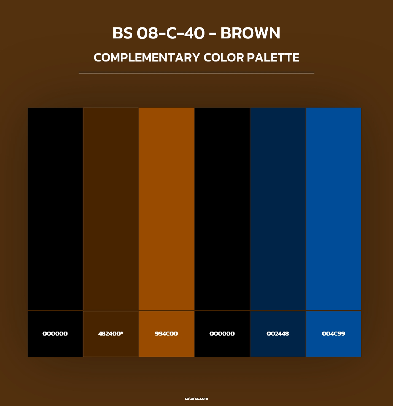 BS 08-C-40 - Brown - Complementary Color Palette