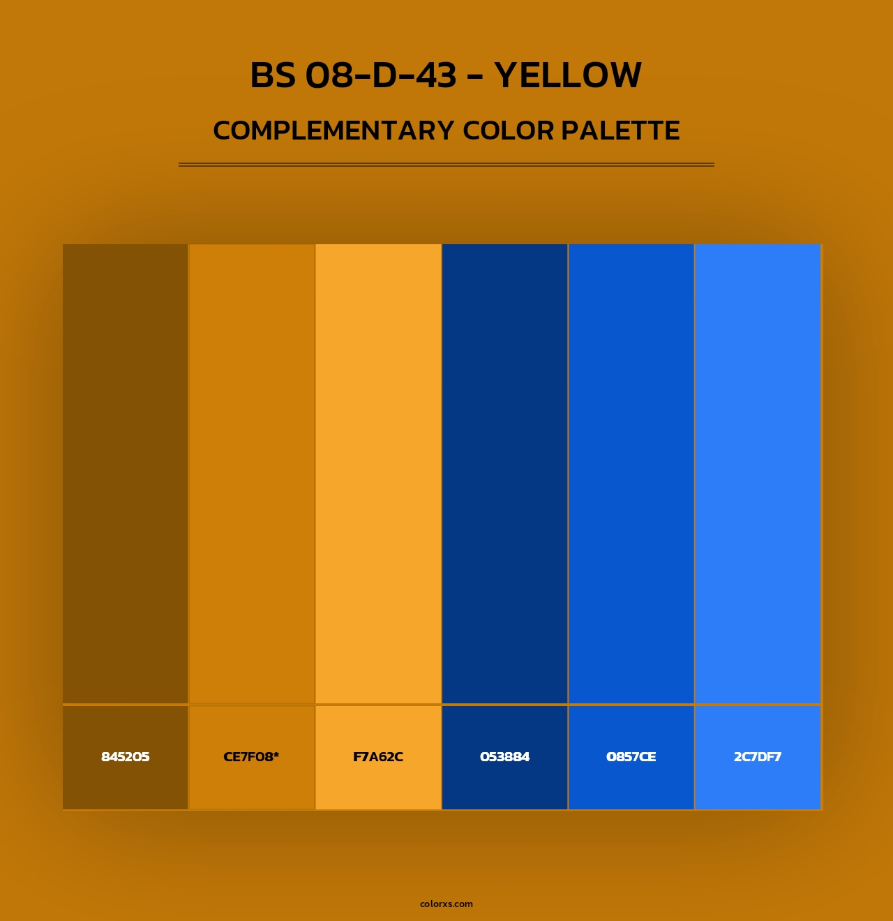 BS 08-D-43 - Yellow - Complementary Color Palette