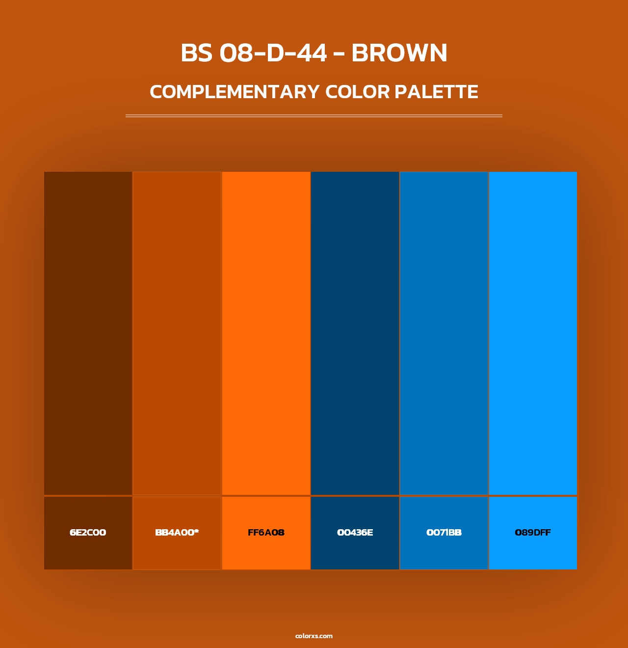 BS 08-D-44 - Brown - Complementary Color Palette