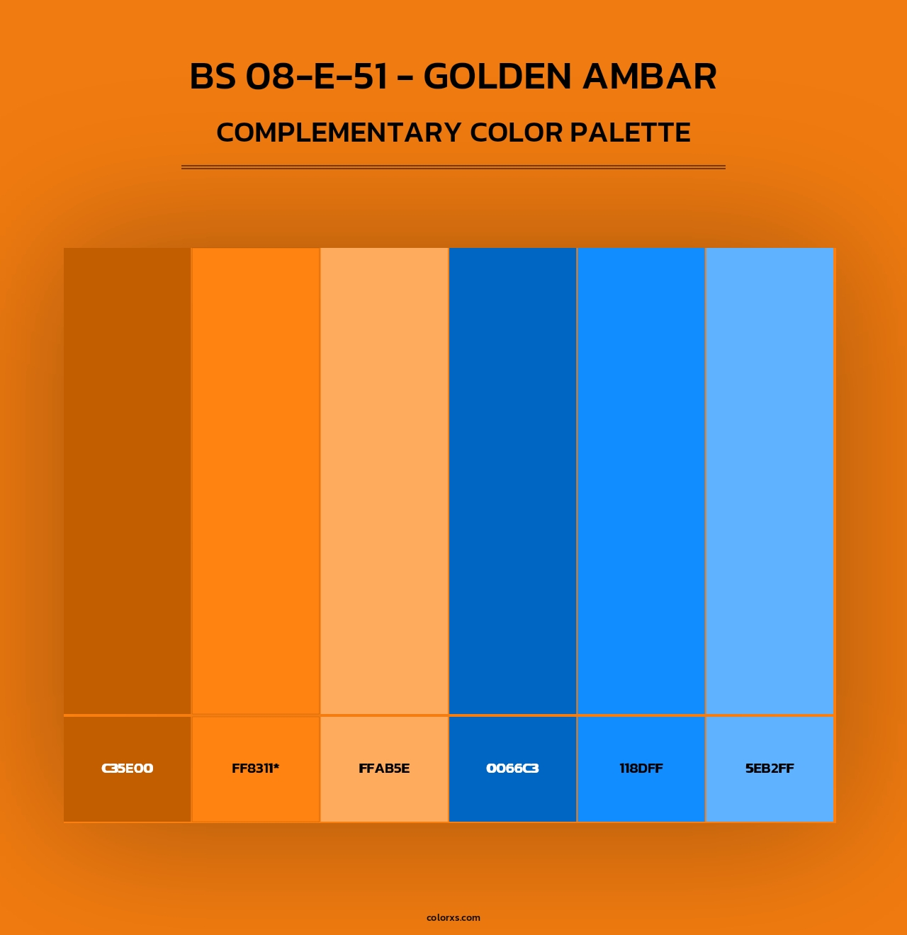 BS 08-E-51 - Golden Ambar - Complementary Color Palette