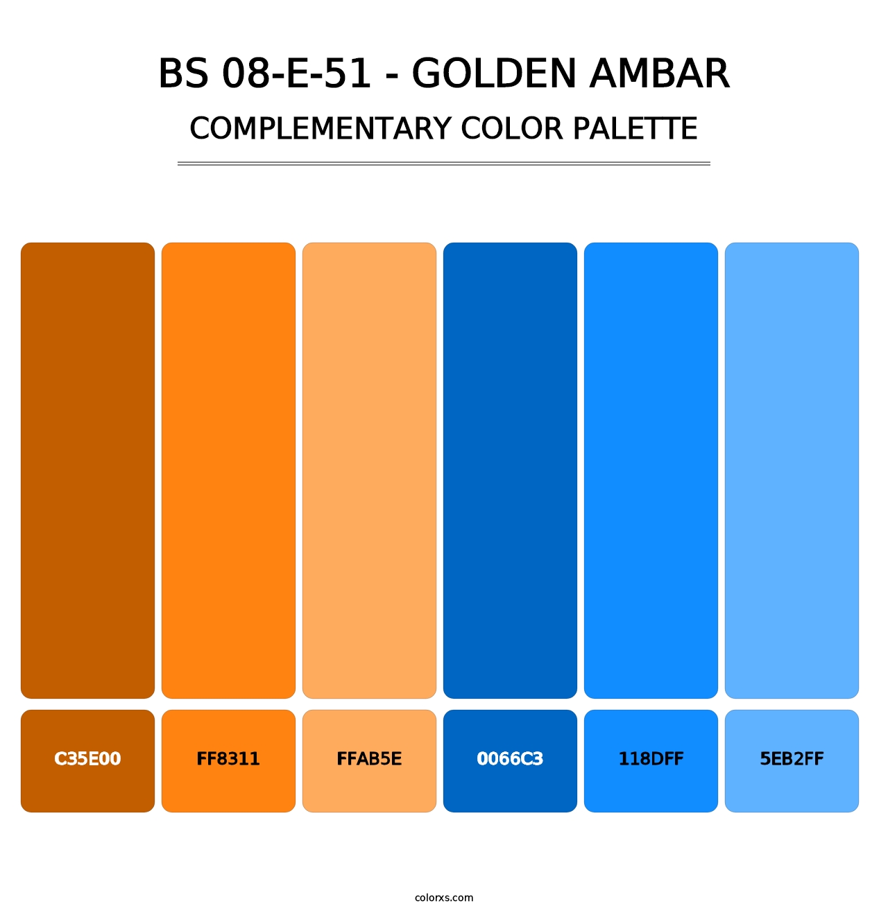 BS 08-E-51 - Golden Ambar - Complementary Color Palette